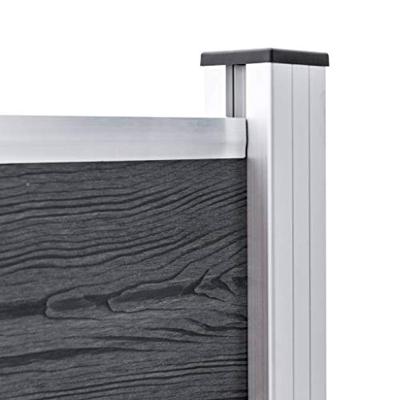VidaXL Schuttingpalen 2 st 185 cm aluminium