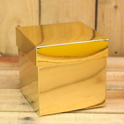 Bonbon doosjes - Chocolade doosje - Goud glans KUBUS - 24 stuks