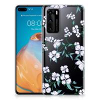 Huawei P40 Uniek | TPU Case | Blossom White - thumbnail