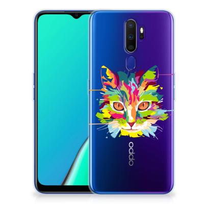OPPO A5 2020 Telefoonhoesje met Naam Cat Color OPPO A5 2020 Telefoonhoesje met Naam Cat Color