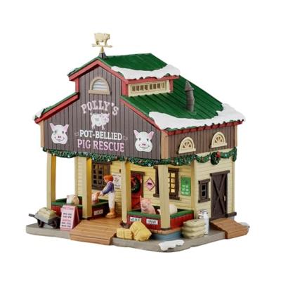 Polly's Pot-bellied Pig Rescue 19x26x27 cm Kerstdorp LEMAX - Lemax