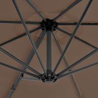 Zweefparasol met aluminium paal 300 cm taupe - thumbnail