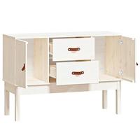 Dressoir 110x40x78 cm massief grenenhout wit - thumbnail