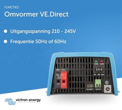 Victron Energy Phoenix 24/500 Omvormer 500 W 24 V/DC - 230 V/AC Victron Energy Phoenix 24/500 Omvormer 500 W 24 V/DC - 230 V/AC