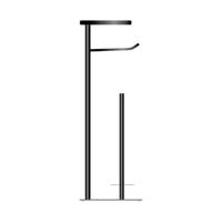 Toiletrolhouder Filano metaal zwart - thumbnail