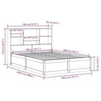 Bedframe zonder matras massief grenenhout 140x200 cm - thumbnail