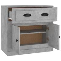 Dressoir 70x35,5x67,5 cm bewerkt hout betongrijs - thumbnail