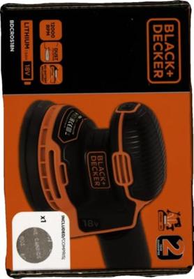 BLACK+DECKER BDCROS18N 18V Excentr. Schuurmachine | Zonder accu en lader | 1x schuurgaas | Stofopvangzak - BDCROS18N-XJ BLACK+DECKER BDCROS18N 18V Excentr. Schuurmachine | Zonder accu en lader | 1x schuurgaas | Stofopvangzak - BDCROS18N-XJ
