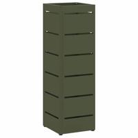 VidaXL Paraplu standaard olijfgroen 15,5 x 15,5 x 49 cm metaal - thumbnail