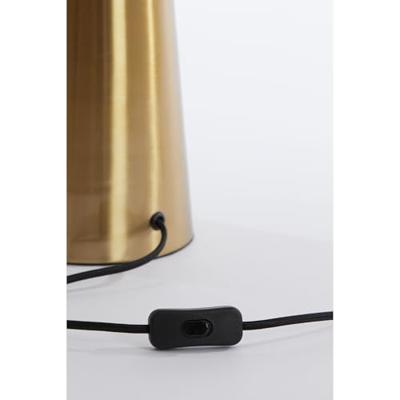 Light & Living TafellampPleat goud met bruin Ø 30cm - 1882164
