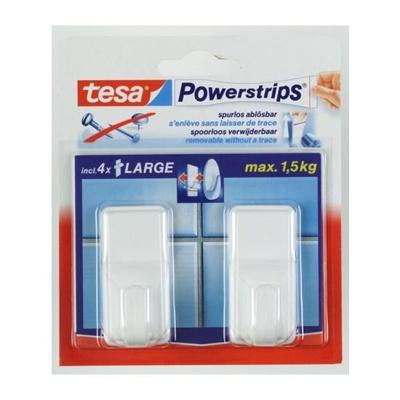 Haken tesa Powerstrips® LARGE Classic zelfklevend verwijderbaar wit 2 stuks Haken tesa Powerstrips® LARGE Classic zelfklevend verwijderbaar wit 2 stuks
