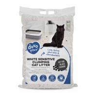 Duvo+ Premium White Sensitive black carbon kattenbakvulling 12 kilo - thumbnail