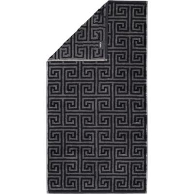 Cawö Cawo Noblesse Elegance Allover print Gezichtsdoekje 30/30 zwart