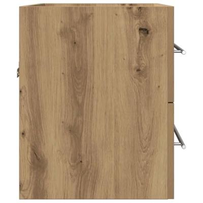Wastafelkast 60x38,5x48 cm spaanplaat ambachtelijk eikenkleurig
