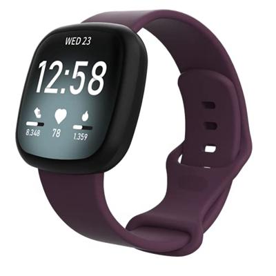 Fitbit Versa 3 & 4 / Sense 1 & 2 Sportbandje - Paars - Maat: S/M