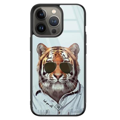 iPhone 13 Pro glazen hardcase - Tijger wild