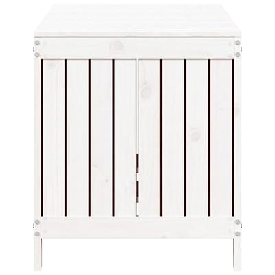 Tuinbox 121x55x64 cm massief grenenhout wit