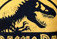 Jurassic Park Pillow Caution Logo 45 cm - thumbnail