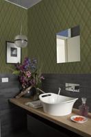 Dutch Wallcoverings Sauvage Ruit - Groen - thumbnail