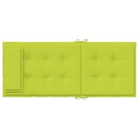 Stoelkussens 4 st hoge rug oxford stof heldergroen - thumbnail