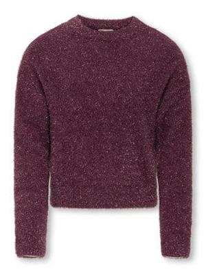 Kids ONLY winter sweater meisjes - paars - KogPiumo - regular fit, glitter Kids ONLY winter sweater meisjes - paars - KogPiumo - regular fit, glitter