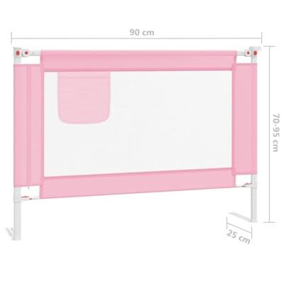 Bedhekje peuter 90x25 cm stof roze Bedhekje peuter 90x25 cm stof roze