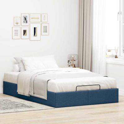 Bedframe zonder matras 120x190 cm stof blauw