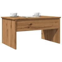 Salontafel 80x50,5x41,5 cm bewerkt hout artisanaal eikenkleurig - thumbnail