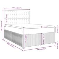 Boxspring met matras fluweel donkergroen 140x200 cm - thumbnail