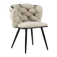 Pole to Pole Rock Eetkamerstoel - Geweven Stof - Beige - thumbnail