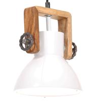 VidaXL Hanglamp industrieel rond 25 w e27 19 cm wit - thumbnail