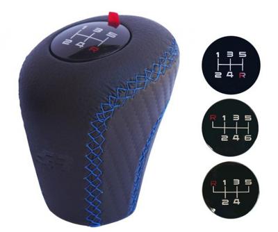 Simoni Racing Pookknop Slick - Zwart Leder SRSLKB