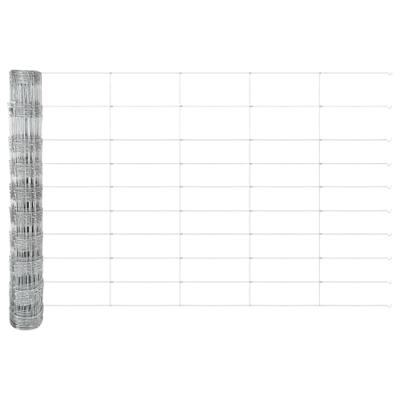 VidaXL Weidehekwerk zilver 25 x 1 m gegalvaniseerd staal VidaXL Weidehekwerk zilver 25 x 1 m gegalvaniseerd staal