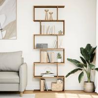 Kamerscherm / boekenkast 6-laags 70x24x193 cm hout artisanaal - thumbnail