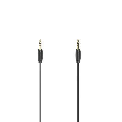 Hama Audiokabel, 3,5 mm jack - 3.5mm jack stereo, verguld, ultradun, 0,5 m Mini jack kabel