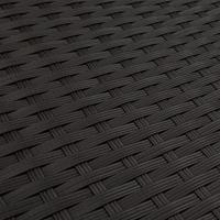 5-delige Loungeset met kussens poly rattan zwart - thumbnail