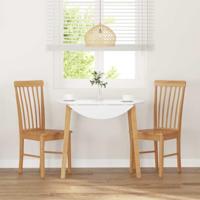 Eetkamerstoelen met kussens 2 st massief hout rubber - thumbnail