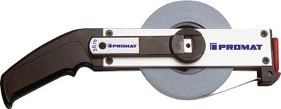 Promat/Tecwerk Meetband met frame | lengte 50 m bandbreedte 13 mm | A cm EG II | aluminium wit stalen rolbandmaat - 4000855430 Promat/Tecwerk Meetband met frame | lengte 50 m bandbreedte 13 mm | A cm EG II | aluminium wit stalen rolbandmaat - 4000855430