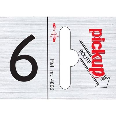 Route alulook 25 x 44 mm Sticker pick up cijfer 6 Pickup - Pickup