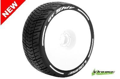 Louise GT-SHIV - MFT Soft banden op witte disc velgen voor 1/8 buggy Louise GT-SHIV - MFT Soft banden op witte disc velgen voor 1/8 buggy
