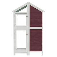 VidaXL Volière 97x81x152 cm massief grenenhout mokkakleurig - thumbnail