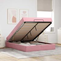 Bedframe Roze 140 x 200 cm Fluweel - thumbnail