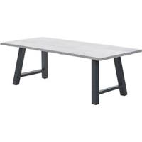 Olympus tuintafel 220 x100 aluminium grey teak look - thumbnail