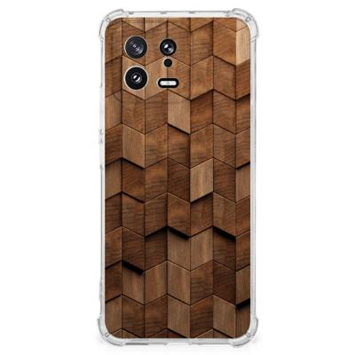 Stevig Telefoonhoesje voor Xiaomi 13 Wooden Cubes Stevig Telefoonhoesje voor Xiaomi 13 Wooden Cubes