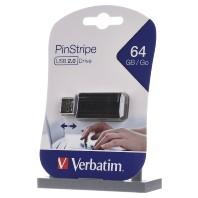 Verbatim Pin Stripe USB-stick 64 GB Zwart 49065 USB-A 2.0