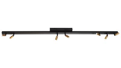 Masterlight Spot Tubo 3+2+2 lichts L 150 cm zwart mat goud Masterlight Spot Tubo 3+2+2 lichts L 150 cm zwart mat goud