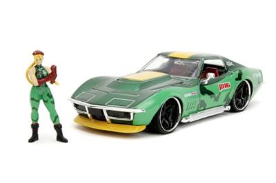 JADA TOYS Street Fighter 1969 Chevrolet Corvette Stingray ZL1 met Cammy White figuur Kant-en-klaar model Personenauto (model) JADA TOYS Street Fighter 1969 Chevrolet Corvette Stingray ZL1 met Cammy White figuur Kant-en-klaar model Personenauto (model)