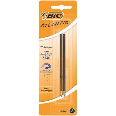 Balpenvulling Bic voor diverse balpennen medium zwart blister à 2st Balpenvulling Bic voor diverse balpennen medium zwart blister à 2st