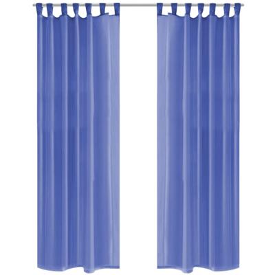 VidaXL Gordijnen voile 140x175 cm koningsblauw
