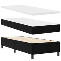 Boxspring bed met matras Zwart 80 x 200 cm Fluweel - thumbnail